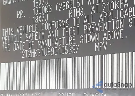 2009 Lexus Rx 350 z USA, uszkodzony, nr VIN 2T2HK31U89C105397